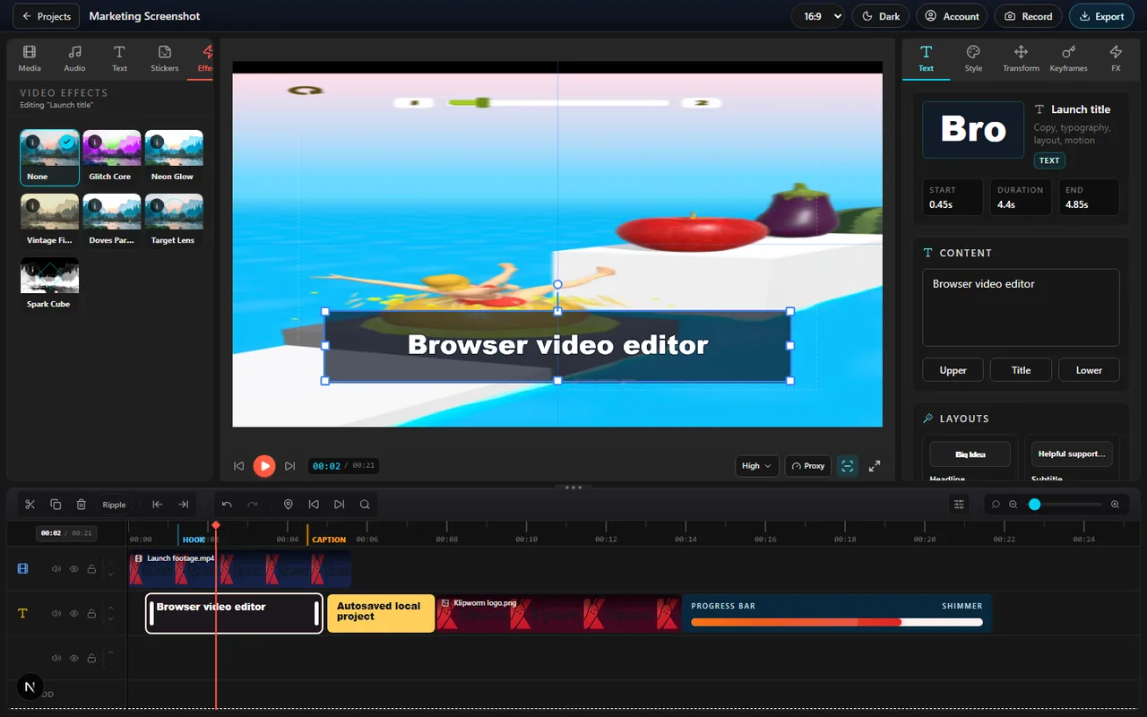 Cinematic Video Effects & Filters